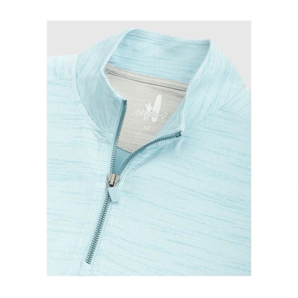 Johnnie-O Apex 1/4 Zip Active Pullover Mens Medium Baja Blue Heather NWT $148 - Picture 6 of 11